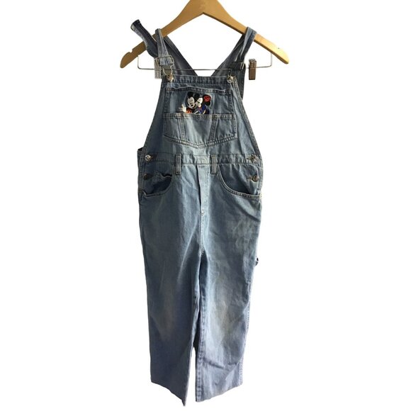MICKEY'S STUFF- KIDS LIGHT WASH DENIUM OVERALL PANTS 100% COTTON SIZE 12 - Picture 1 of 7